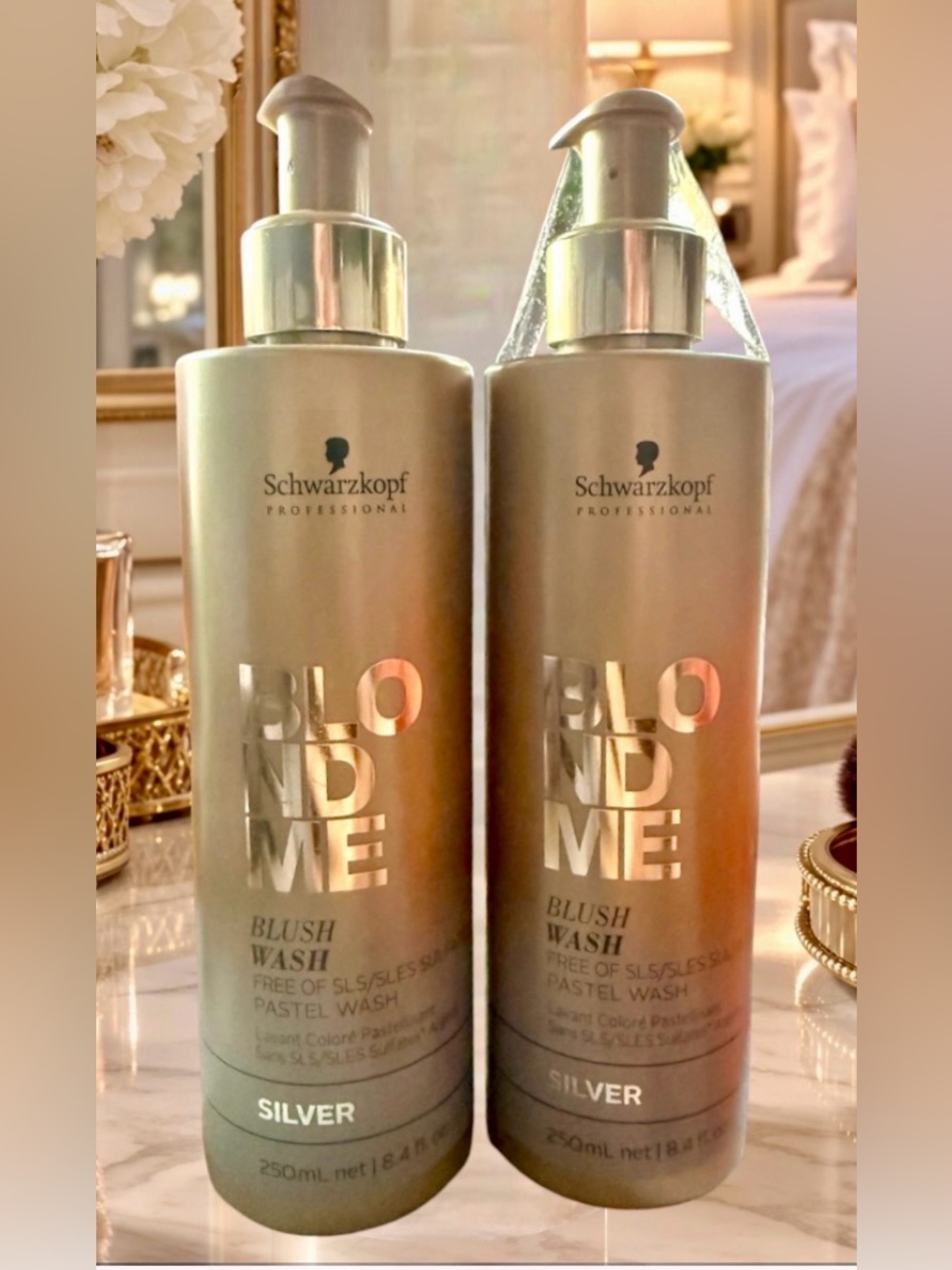 Schwarzkopf BlondMe Blush Wash SILVER 8.4oz.~LOT OF 2~ NEW